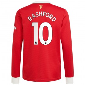 Fußballtrikots Manchester United Marcus Rashford 10 2021-2022 Langarm Heimtrikotsatz kaufen